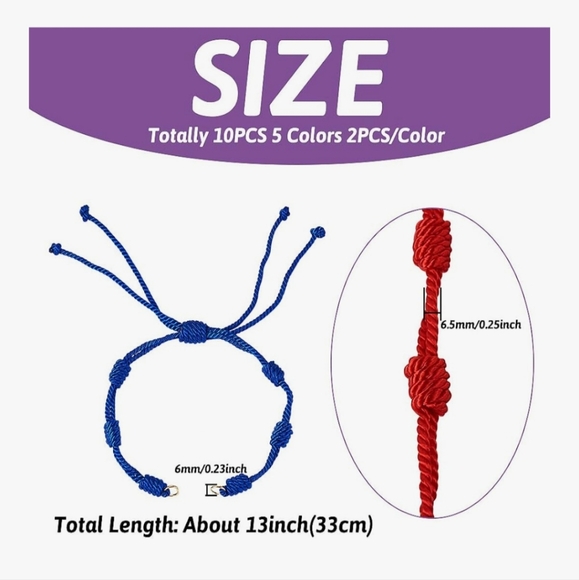 Blue ribbon bracelet - Picture 9 of 10